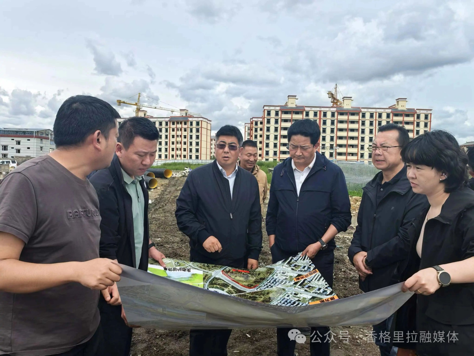 巨燕冬现场推进纳帕海流域综合保护治理项目建设工作